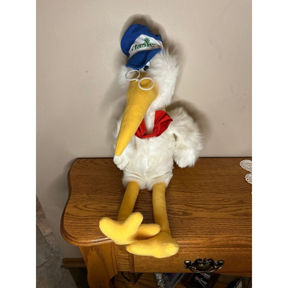 Vlasic Pickle Stork 24" Large Vintage 1989 Plush Toy Advertising Marketing Doll